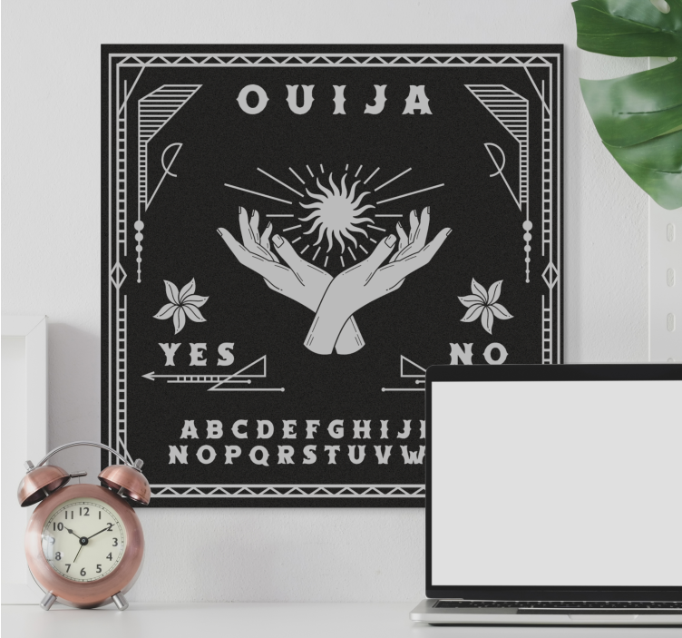 Tableau maison Planche ouija noir et blanc - TenStickers