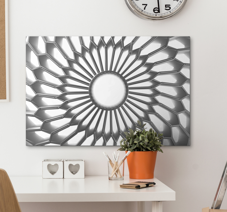 Tableau moderne Mandala diamant blanc 3d - TenStickers