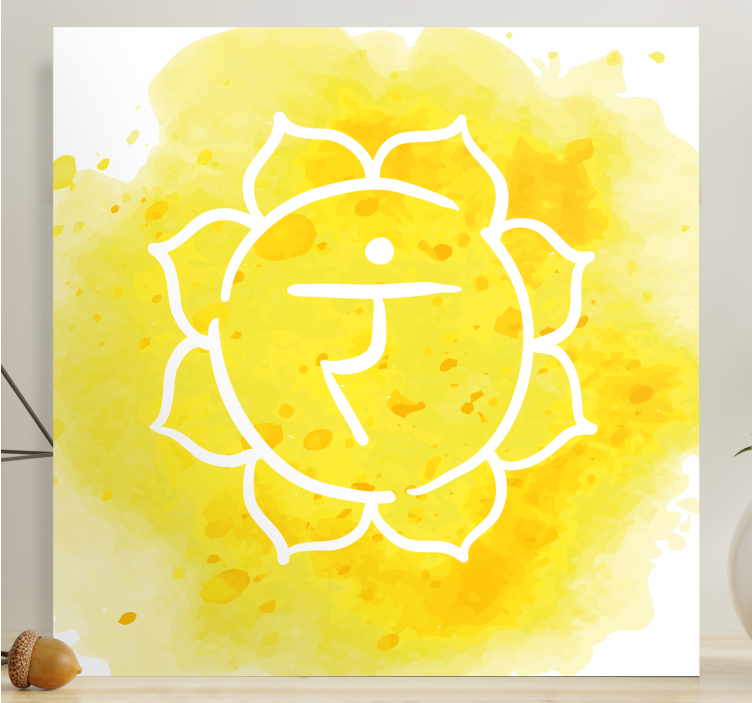 Tableau moderne Symbole du chakra du plexus solaire - TenStickers