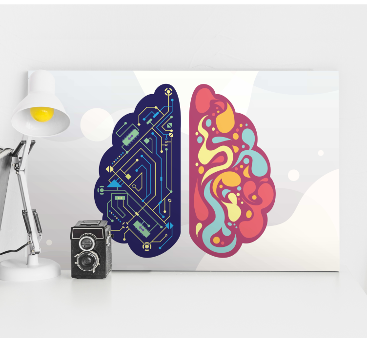 Tableau abstraite Cerveau technologique - TenStickers