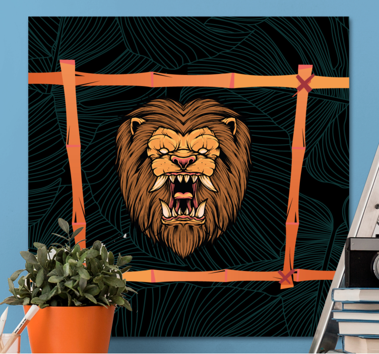 Tableau animaux tête de lion majestueuse - TenStickers