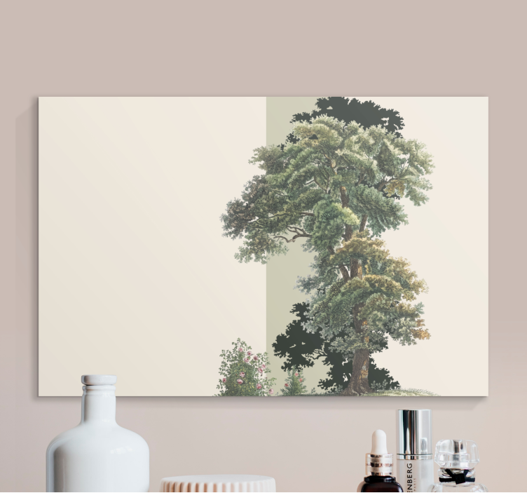 Tableau arbres contour royal - TenStickers