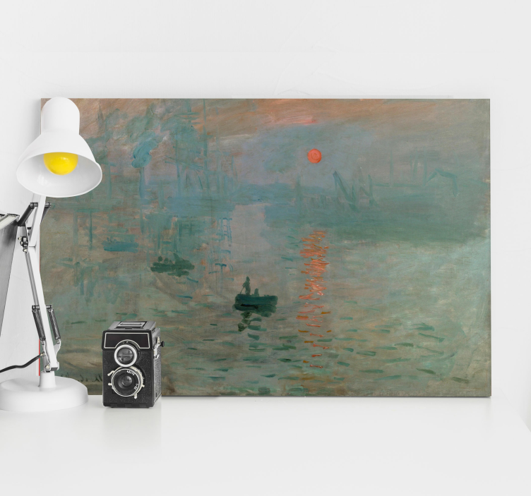 Tableau art Impression, soleil levant de Monet - TenStickers
