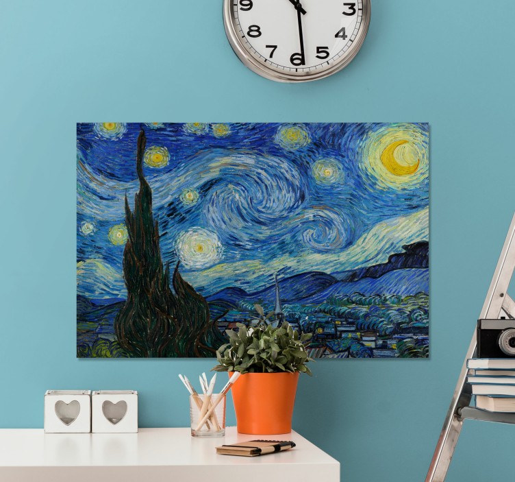 Tableau art La nuit étoilée de Van Gogh - TenStickers