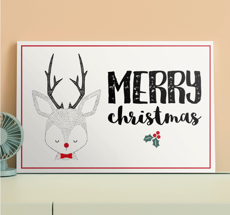 Tableau cerfs joyeux noël renne - TenStickers