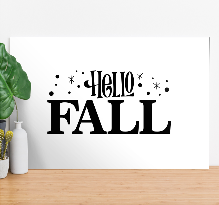Tableau citation bonjour automne - TenStickers