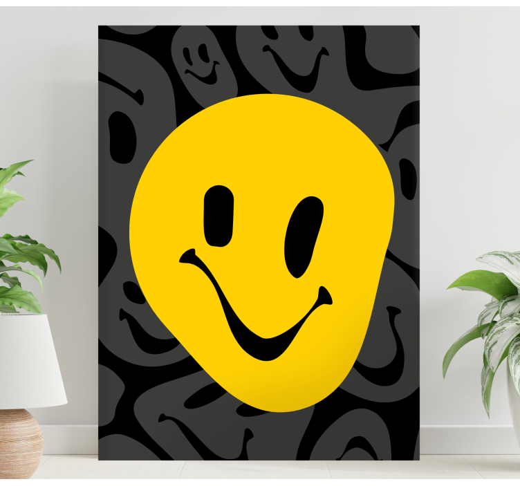 Tableau visage souriant heureux - TenStickers