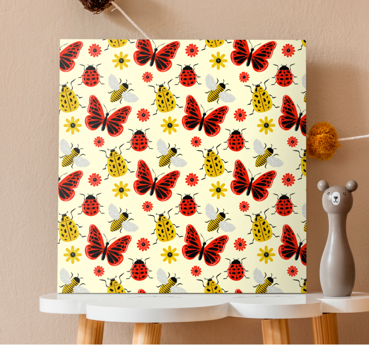 Tableau papillons motif d'insectes vibrant - TenStickers
