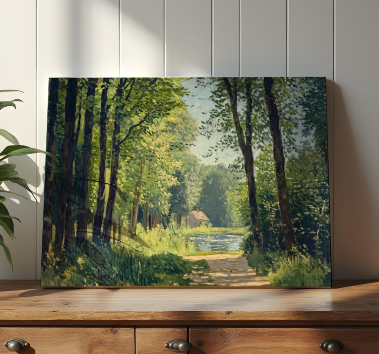 Tableau paysages forêt verte - TenStickers