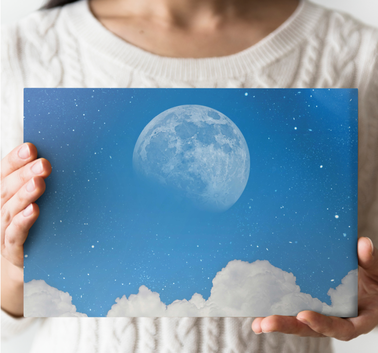 Tableau paysages lune dans le ciel - TenStickers