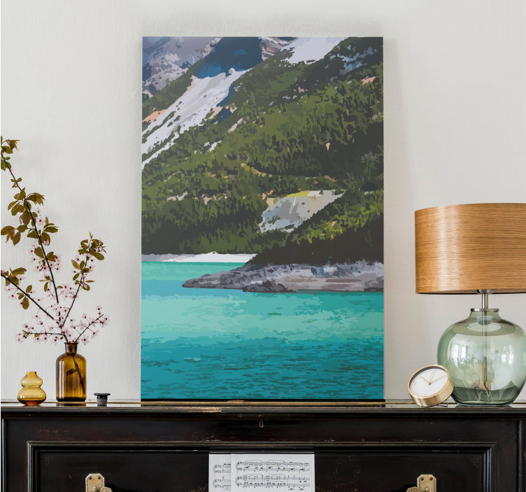 Tableau paysages vue sereine sur la montagne - TenStickers