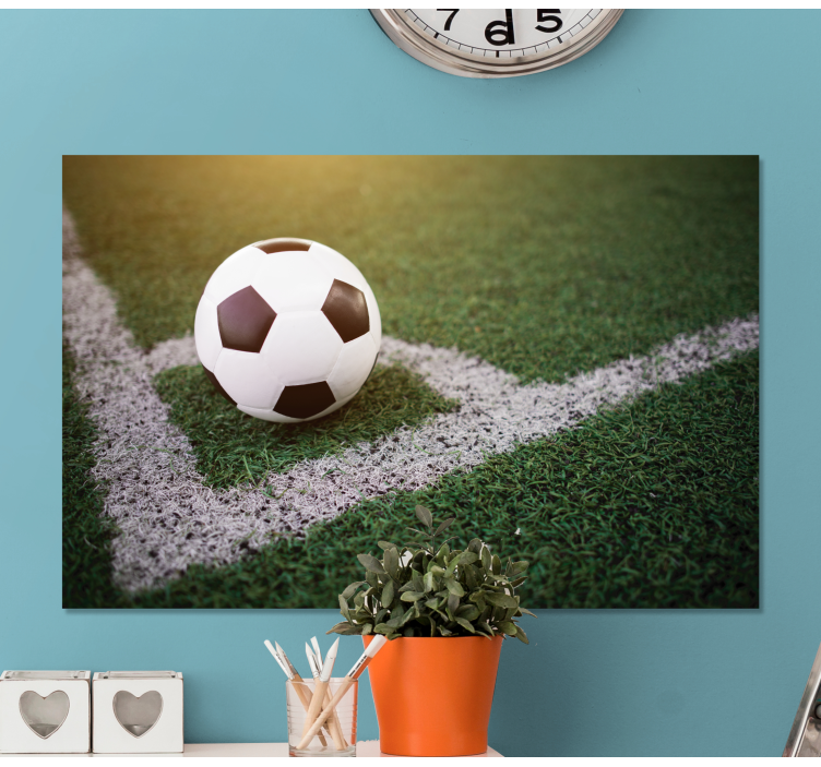Tableau Beau football sur herbe - TenStickers