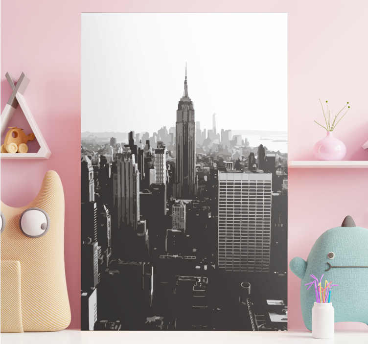 Tableau Photo de new york en noir et blanc - TenStickers