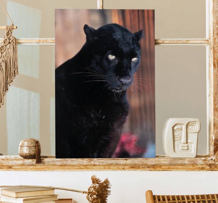 Tableau 3d Léopard traque - TenStickers