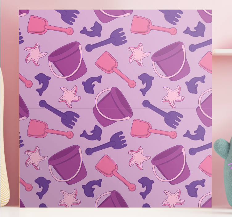Tableau enfants motif jouets de plage - TenStickers