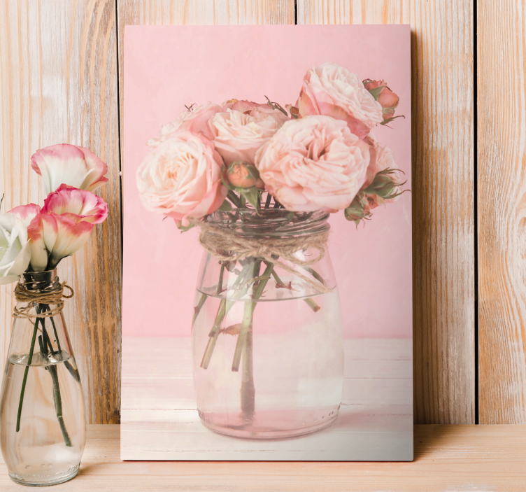 Tableau fleurs et plantes bouquet de roses roses - TenStickers