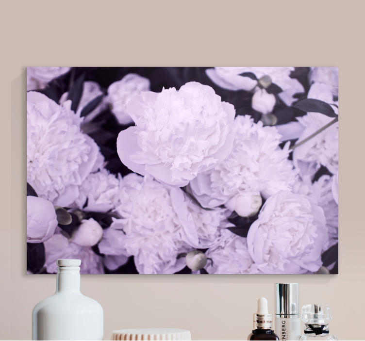 Tableau fleurs et plantes pivoines violettes - TenStickers
