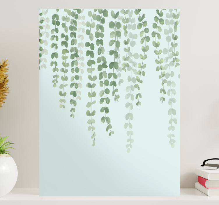 Tableau fleurs et plantes vignes vertes suspendues - TenStickers