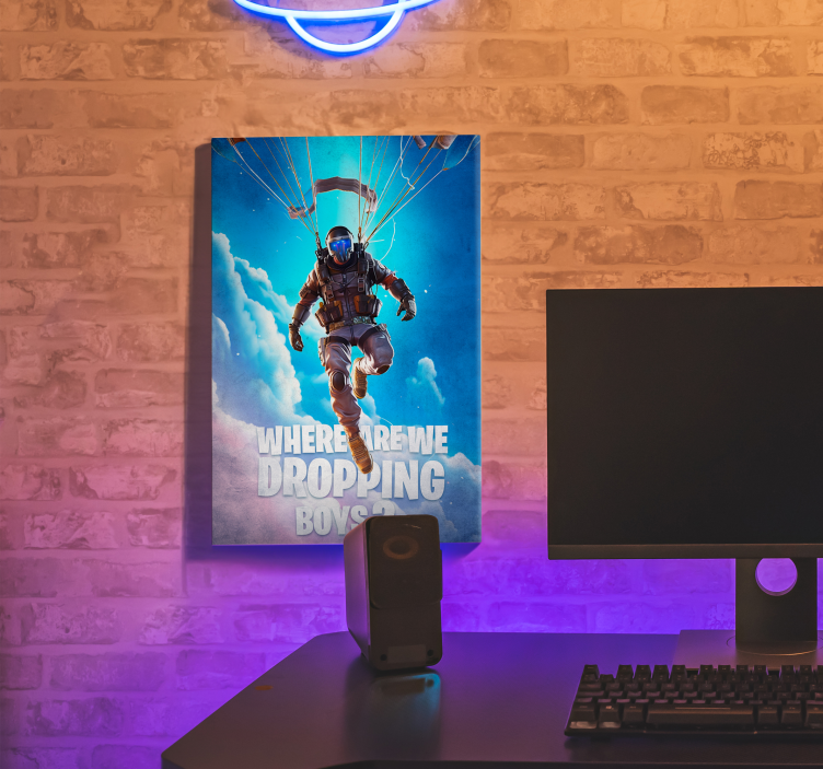 Cadre jeux où sommes-nous en train de tomber ? - TenStickers