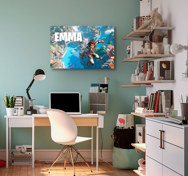 Cadre jeux vidéo saut dans le vide nom - TenStickers