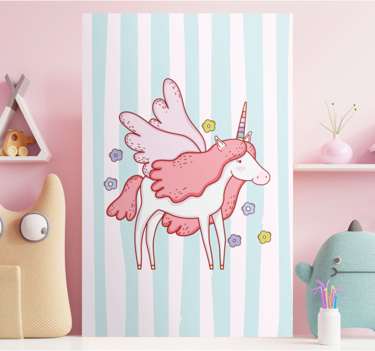 Tableau licorne licorne ailée magique - TenStickers