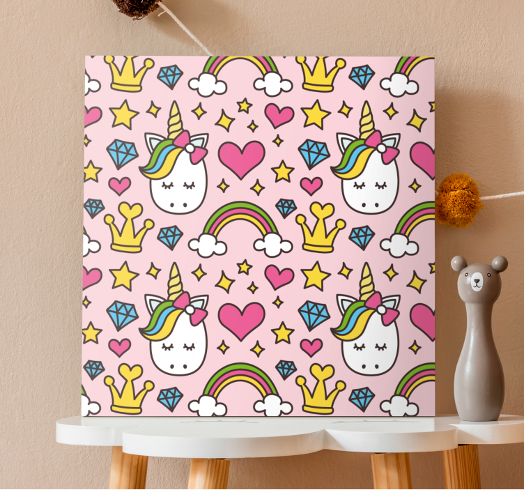 Tableau licorne motif licorne mignon - TenStickers