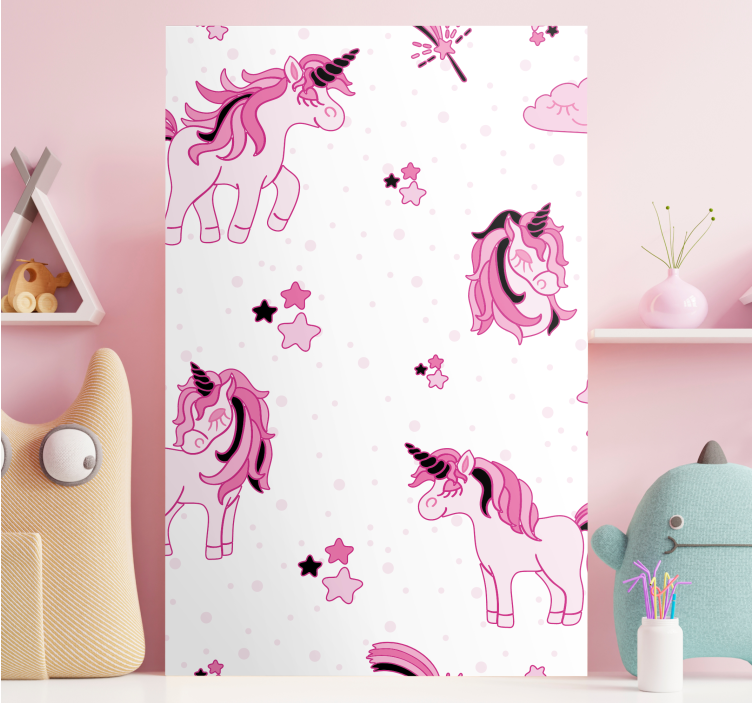 Tableau licorne motifs mignons de licorne - TenStickers