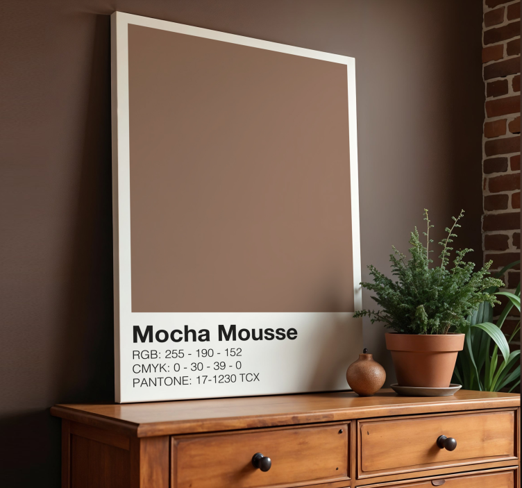 Tableau moderne composition de couleur mocha - TenStickers
