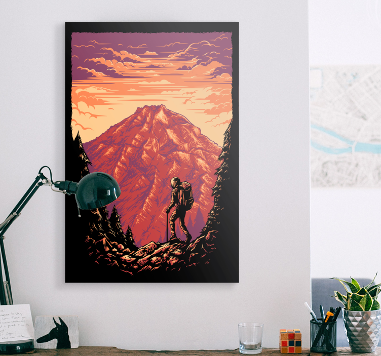 Tableau paysage Aventure en montagne - TenStickers