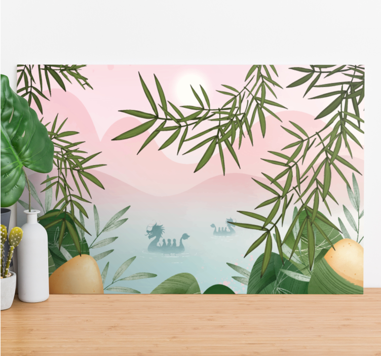 Tableau paysage Bambous forestiers "à la chinoise" - TenStickers