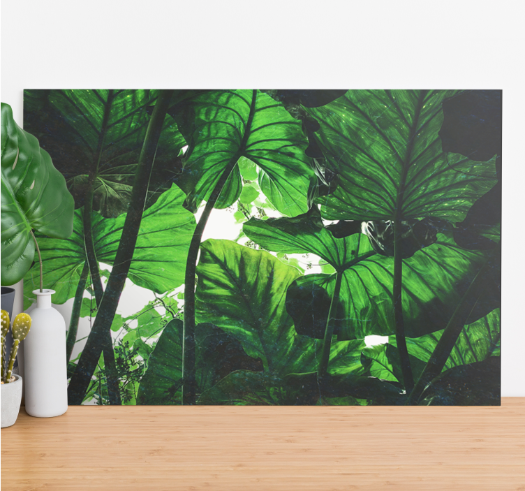 Tableau paysage Beau design de forêt tropicale verte - TenStickers