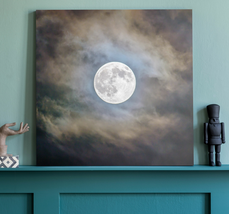 Tableau paysage Nuit de pleine lune - TenStickers