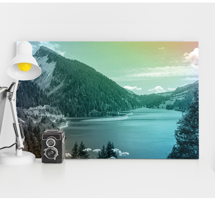 Tableau paysage Paysage aquatique et forestier - TenStickers