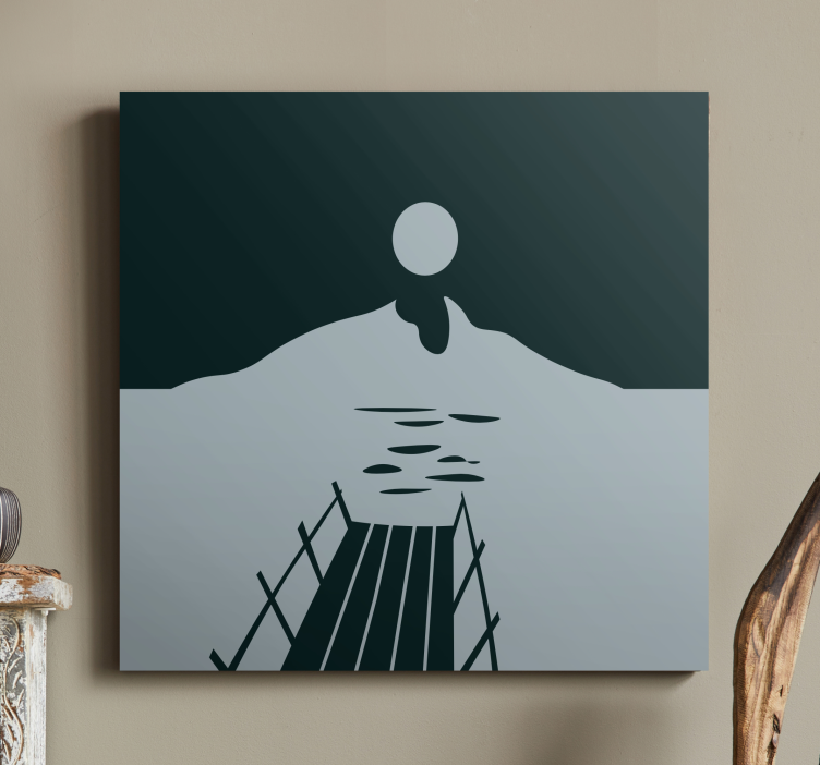 Tableau paysages pont sur l'eau - TenStickers