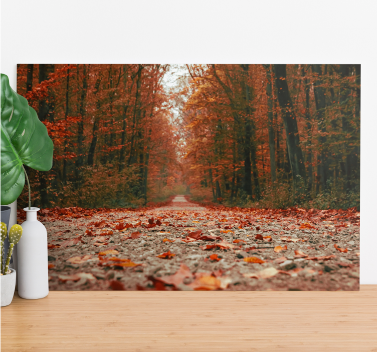 Tableau paysages sentier d'automne - TenStickers