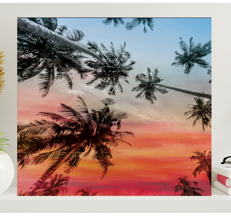 Tableau paysages silhouette de palmiers - TenStickers