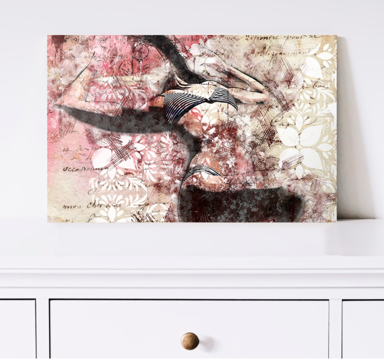 Tableau personnage silhouette de danseuse - TenStickers