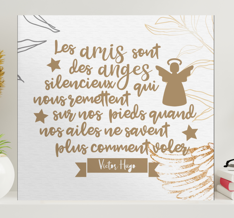 Tableau texte Citation d'amitié forte victor hugo - TenStickers