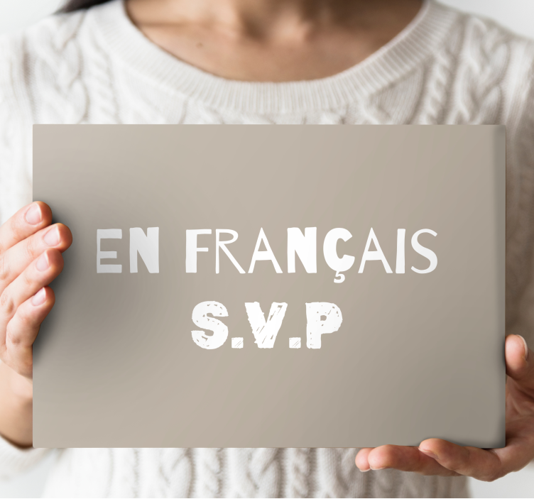 Tableau texte Phrase drôle- en français pls - TenStickers