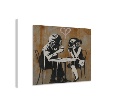 Tableau art dîner de réflexion en couple - TenStickers