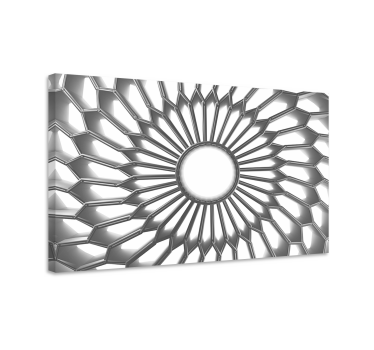 Tableau moderne Mandala diamant blanc 3d - TenStickers