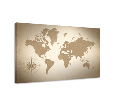 Tableau élégants de carte du monde  - TenStickers
