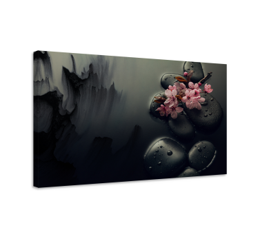 Tableau décoratif Elegantes flores piedras zen - TenStickers