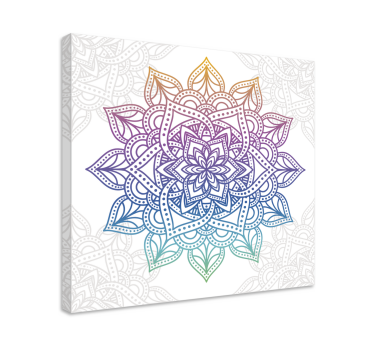 Tableau mandala Dégradé coloré - TenStickers