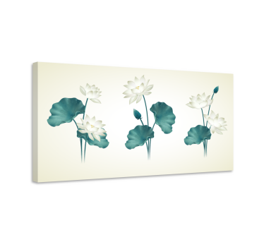 Tête de lit tableau Fleur de lotus - TenStickers