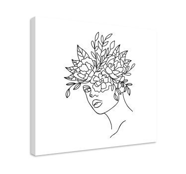 Tableau art Femmes au visage fleuri - TenStickers