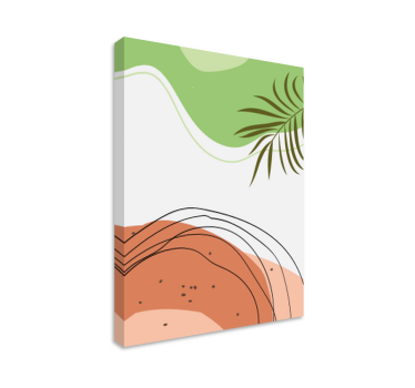Tableau art éclaboussure vert foncé - TenStickers