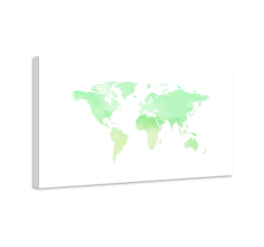 Tableau mappemonde Peint en vert - TenStickers