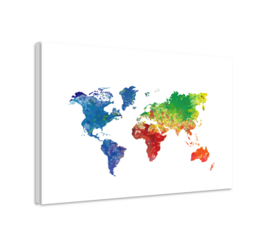 Tableau mappemonde Artistique - TenStickers