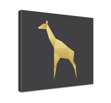 Tableau animaux Girafe en origami - TenStickers